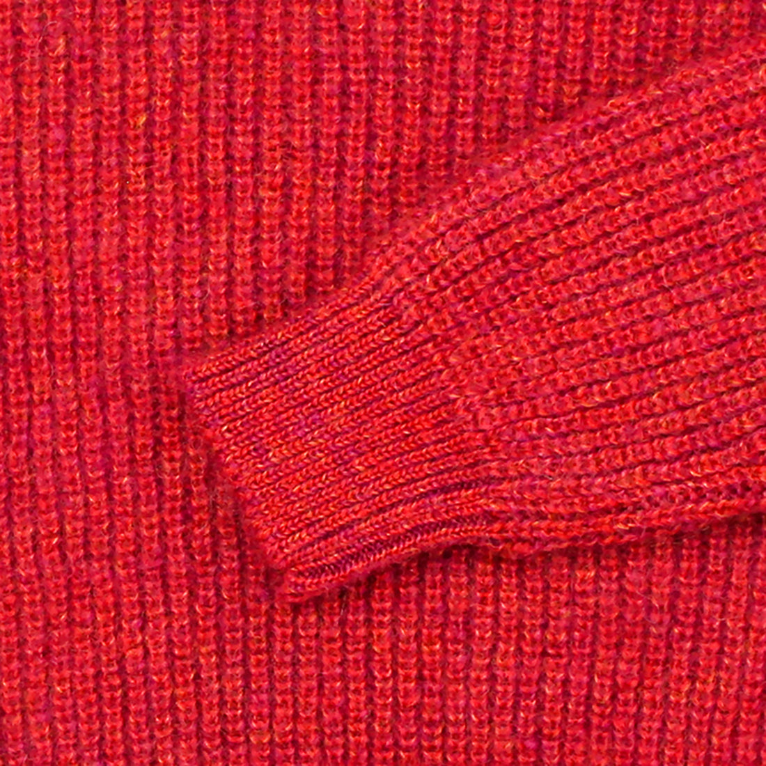 Silk Mohair Big Knit Half Turtle / TULIP ( MAGENTA & RED & YELLOW )