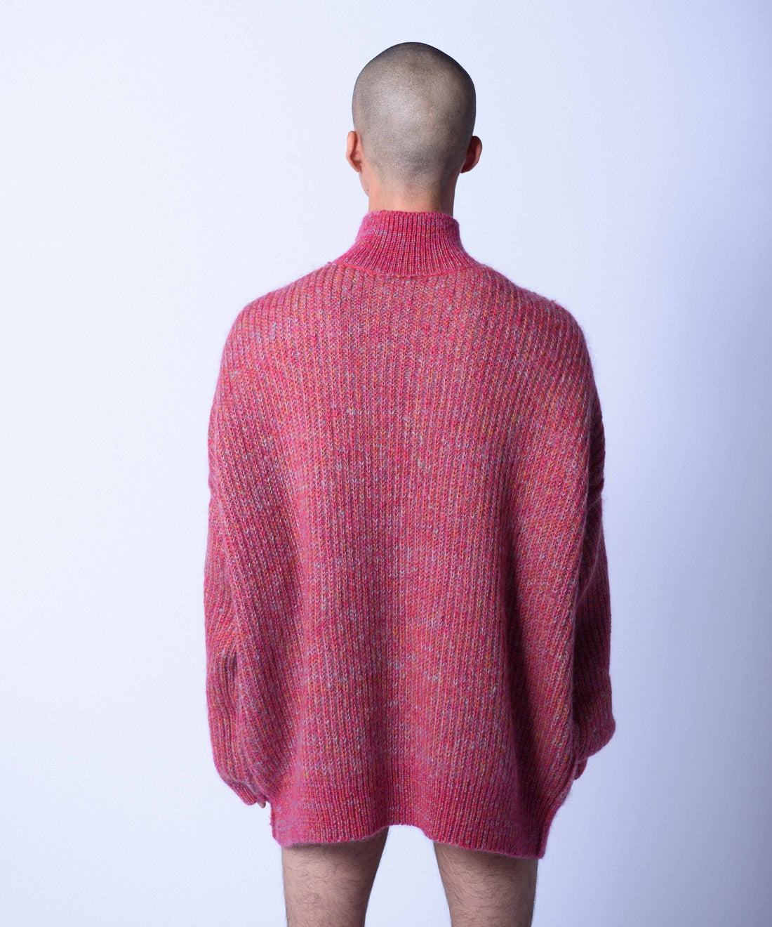 SEIDE MOHAIR BIG STRICK ROSA&amp;SILBER / HERREN