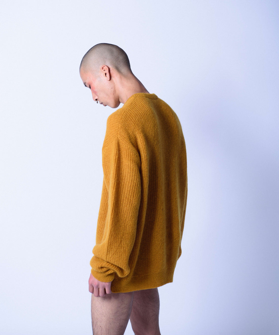 yeqedu Men's Long Sleeve Mohair Sweater