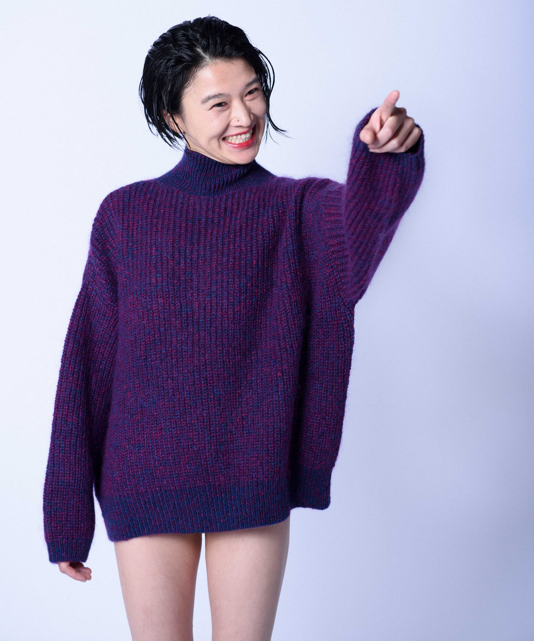 SEIDE MOHAIR BIG KNIT ACID / DAMEN